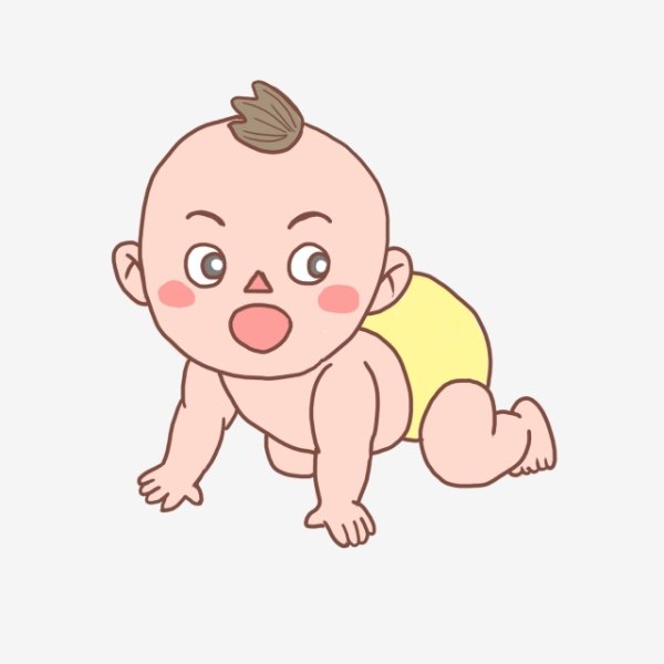 Ползущий ребенок нарисованный