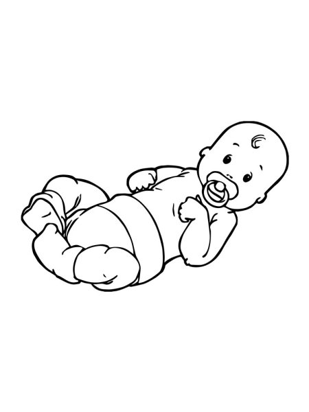 Младенец раскраска