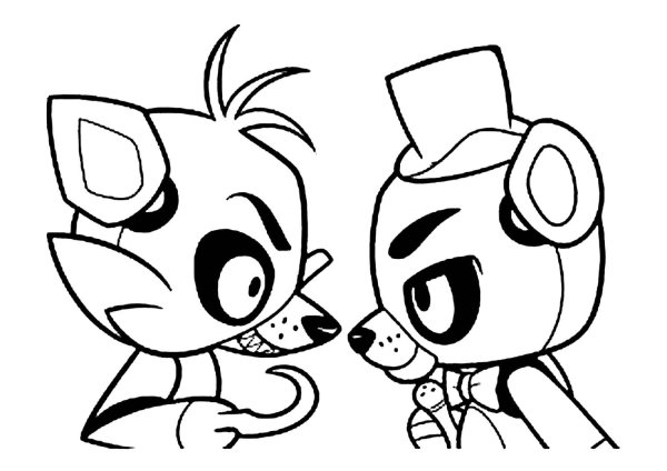 Раскраска Фредди Фокси