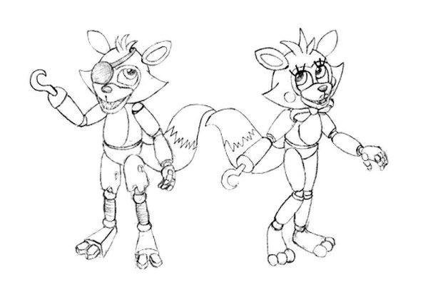 Раскраска АНИМАТРОНИКОВ ФНАФ