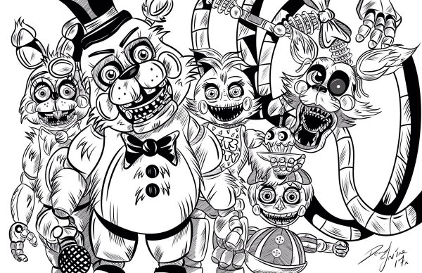 Раскраски АНИМАТРОНИКОВ