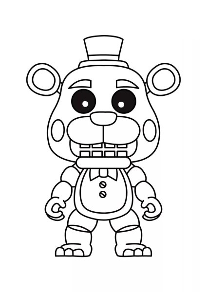 Раскраски ФНАФ фантайм Фредди
