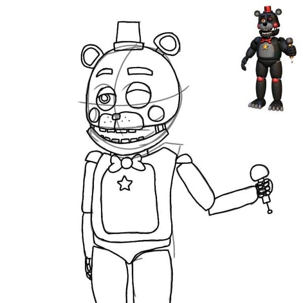 Раскраски ФНАФ Лефти