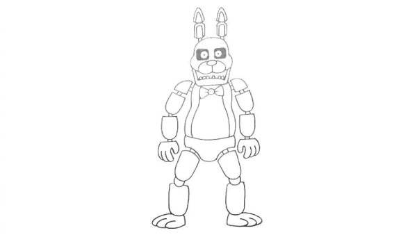 Раскраски ФНАФ Бонни