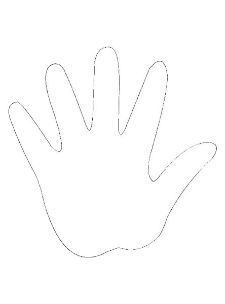 Контур детской ладошки