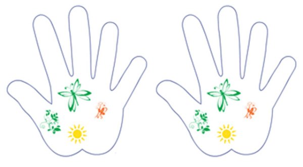 Ладошки раскраска для детей