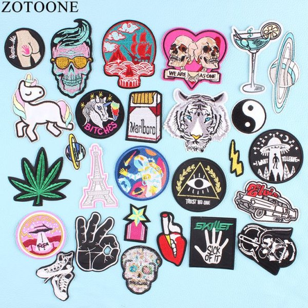 Модные наклейки на одежду