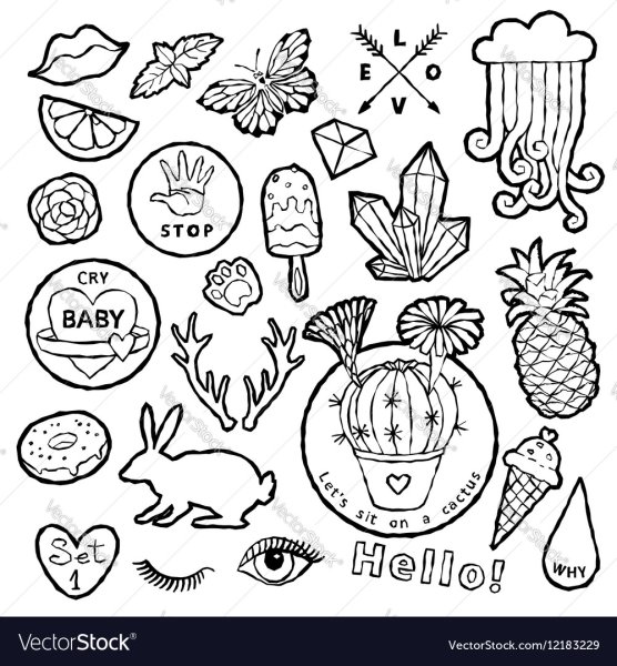 Идеи для наклеек черно белые