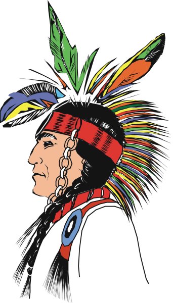 Индеец рисунок