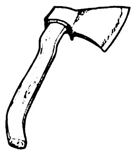 Топор раскраска для детей