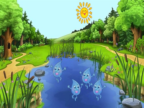 Река мультяшные