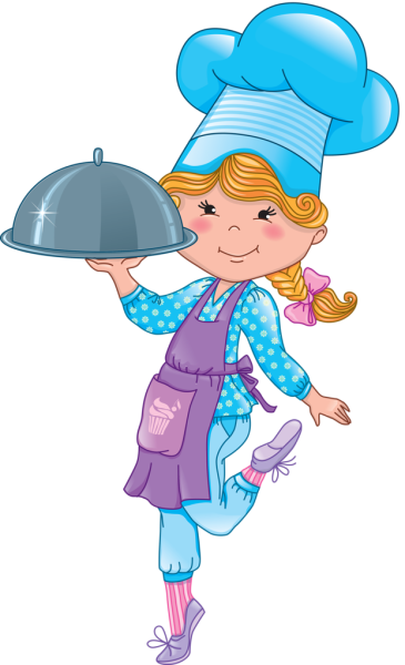 Поваренок на прозрачном фоне