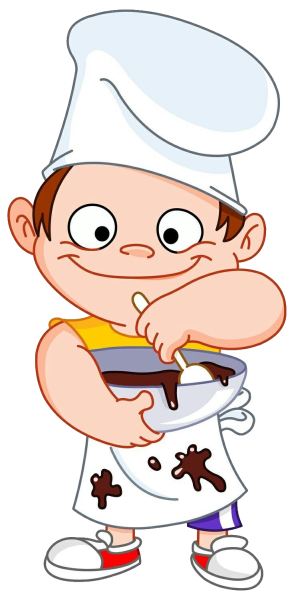 Поваренок на прозрачном фоне