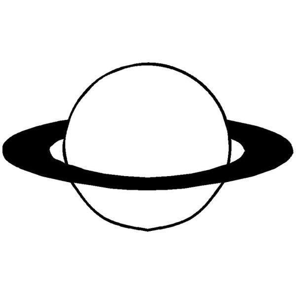 Силуэт планеты с кольцом