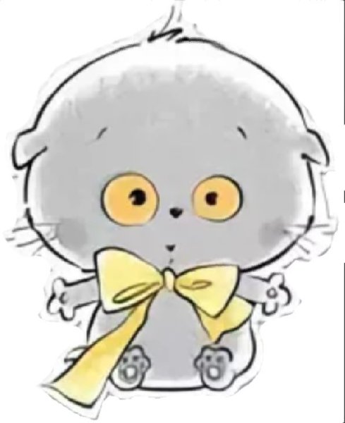 Кот Басик нарисованный