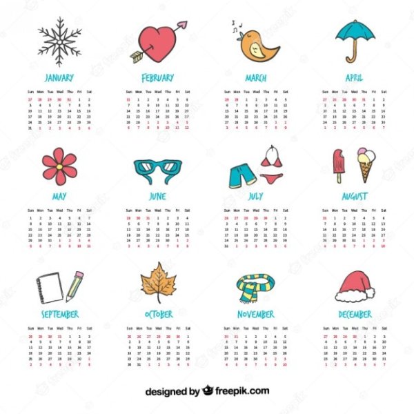 Идеи для календаря рисунки