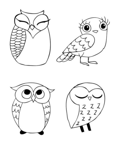 Трафареты для брошек Сова