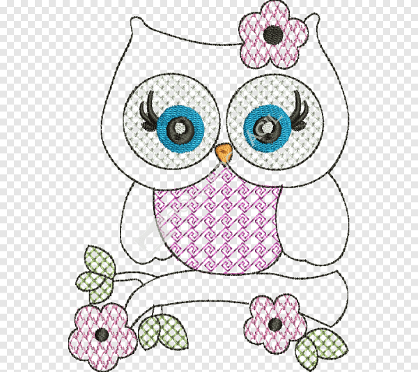 Аппликация Сова из ткани