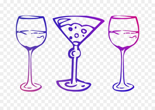 Бокалы картинка для печати