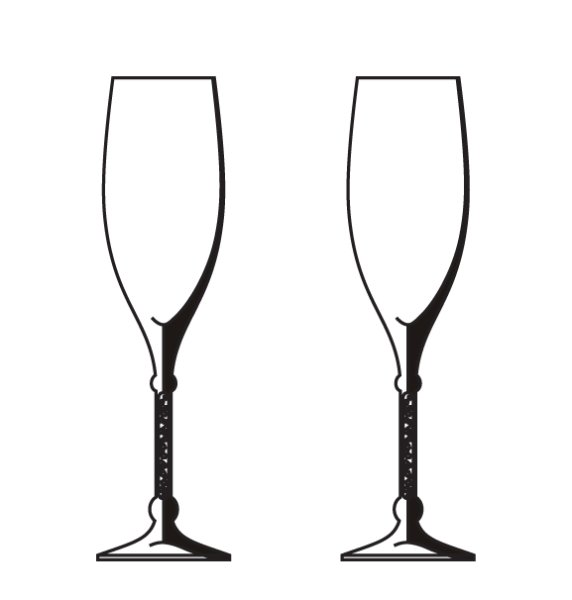 Трафарет фужера