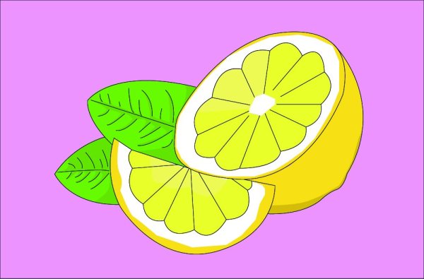 Лимон рисунок для детей