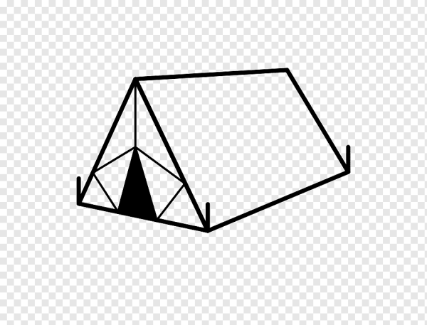 Палатка черно белая