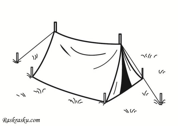 Палатка рисовать