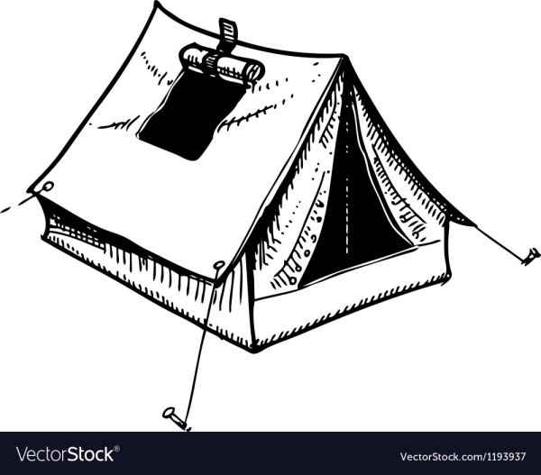 Нарисовать палатку