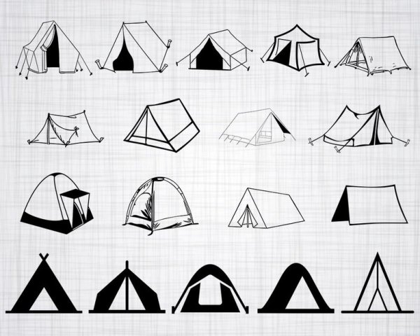 Палатка карандашом