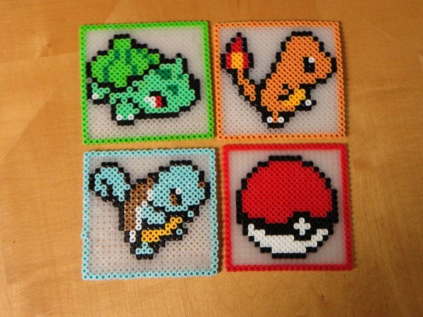 Покемоны из термомозайки