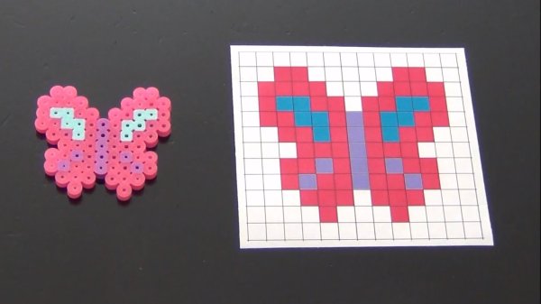 Бабочки из термомозайки