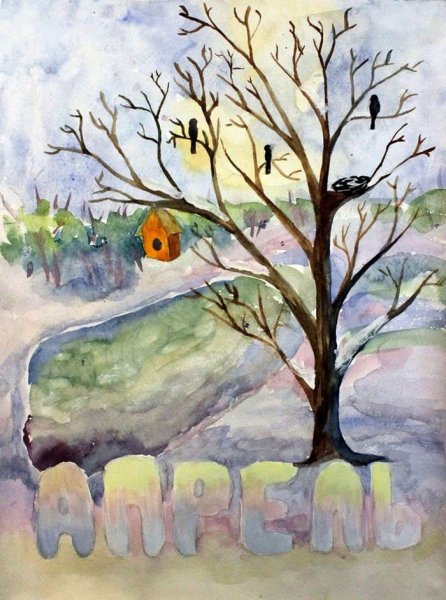 Весенний пейзаж для детей