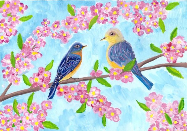 Рисунок на тему красочная Весна