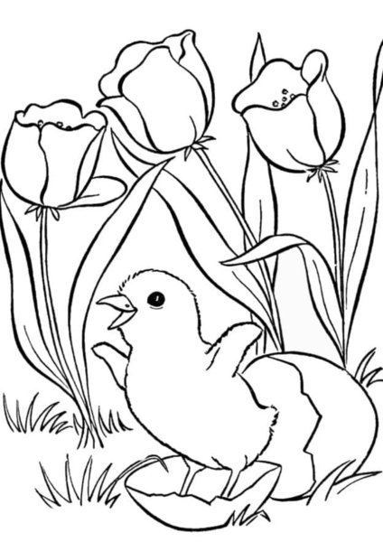 Раскраска Весна для малышей