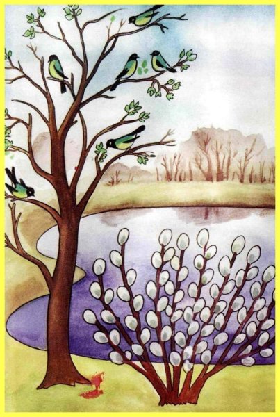 Весенние рисунки фото