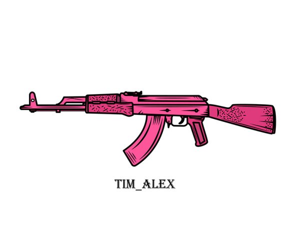 АК 47 вектор