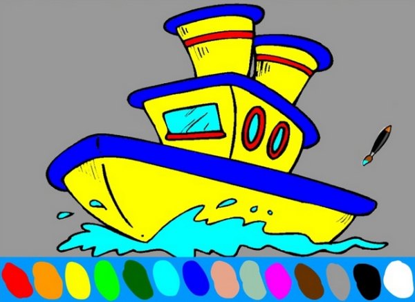 Цветные кораблики для детей