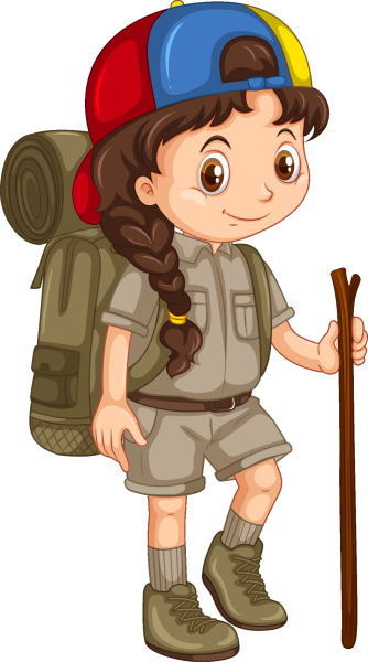 Мультяшный рюкзак туриста