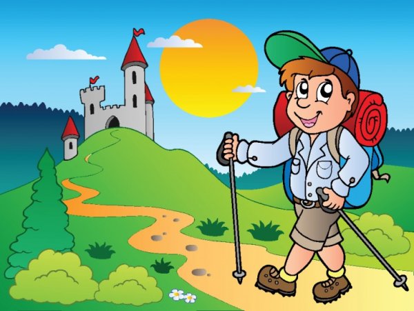 Туристы мультяшные