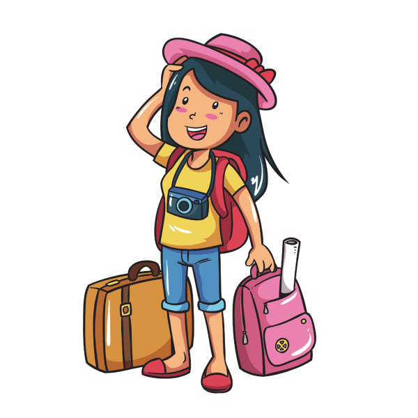 Девочка с портфелем мультяшная