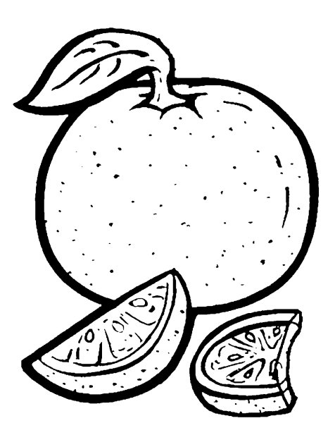 Апельсин раскраска