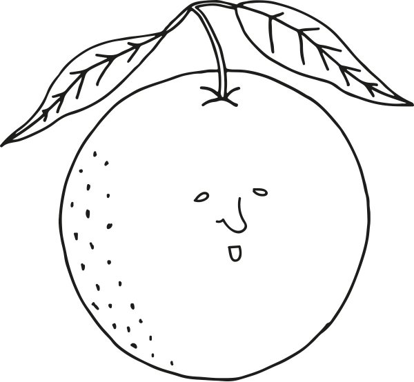 Апельсин схематично