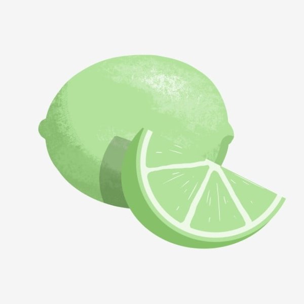 Лайм половинка без фона