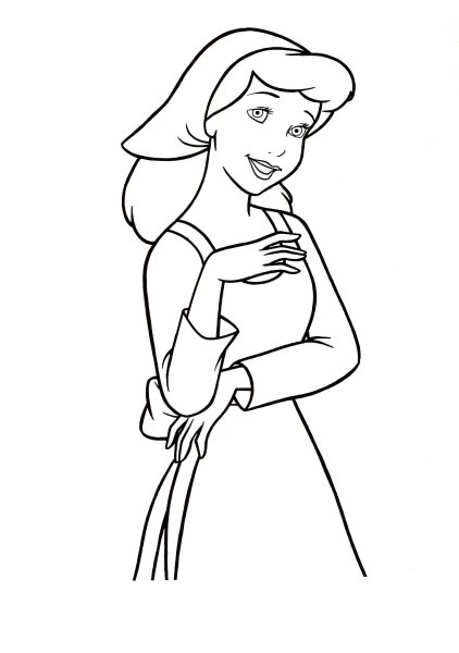 Портрет Золушки карандашом