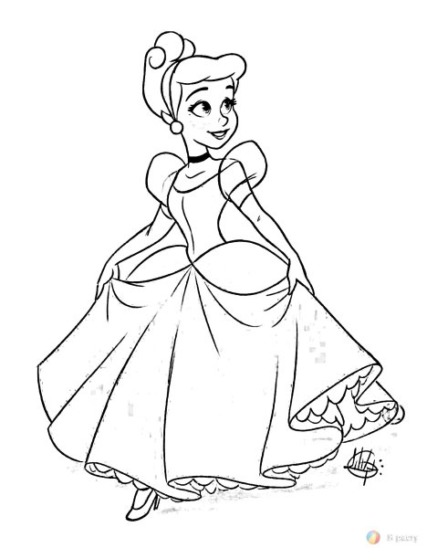 Золушка раскраска для детей 4-5 лет