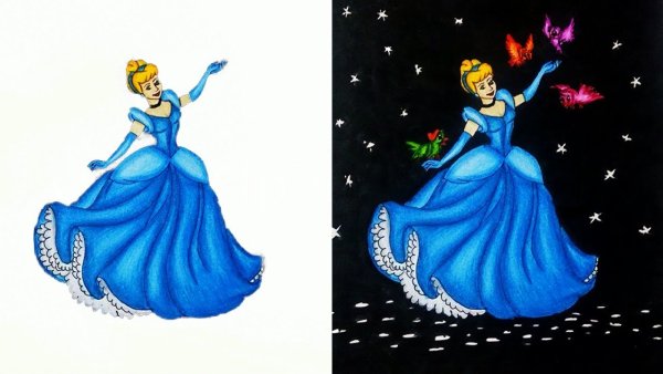 Золушка рисовать