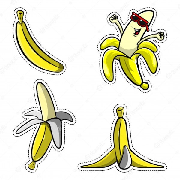 Банан рисунок маленький