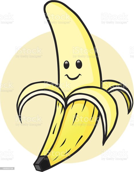 Банан для срисовки легкий