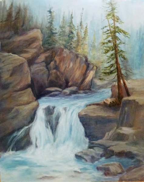 Рисование водопада для детей