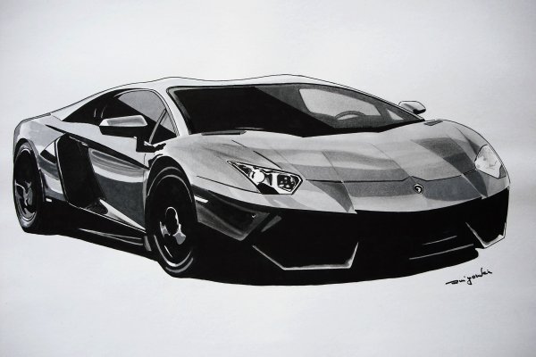 Ламборджини авентадор нарисовать